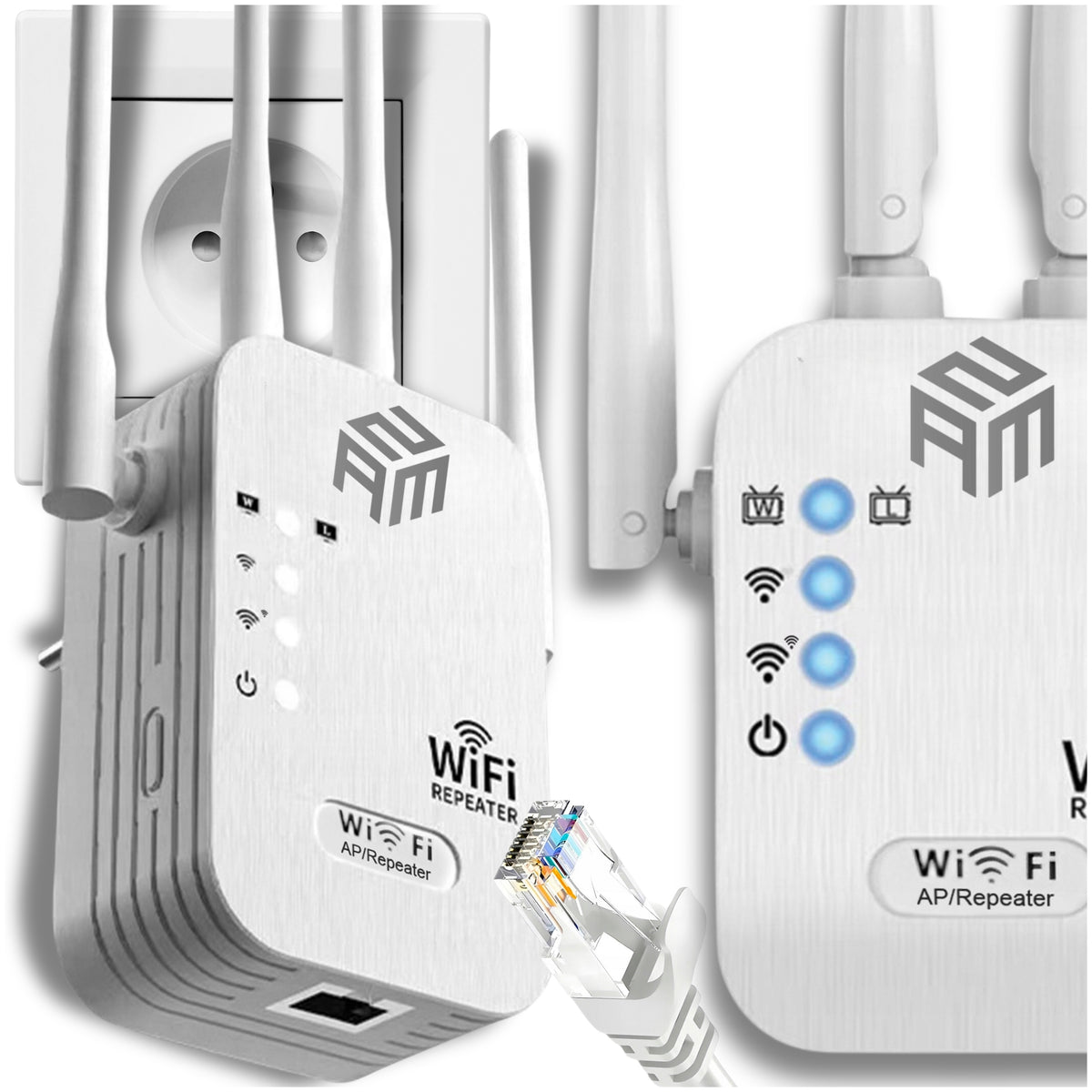WiFi Signal Amplifier 300Mbps 2.4GHz Fast Access Point Without Application