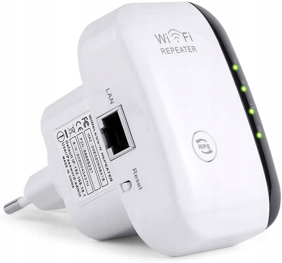 WiFi Signal Amplifier Repeater 300Mbps WPS Extender Range Plug & Play Packaging status original