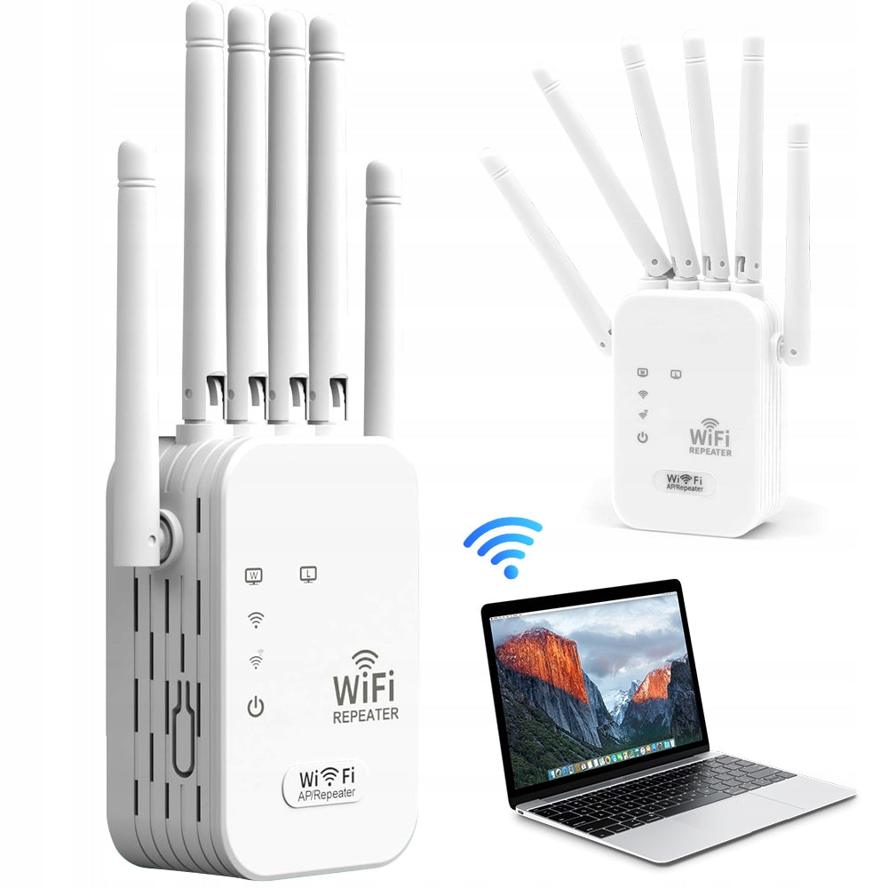 WiFi Signal Amplifier With 6 Antennas, Ethernet Port, WLAN Signal Amplifier