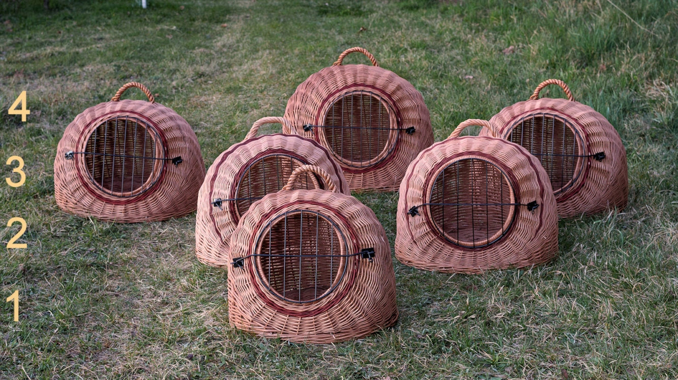 Wicker Transporter for Cat Dog Strong Large House Pet Cage 50 Brand Wiklinowy Świat
