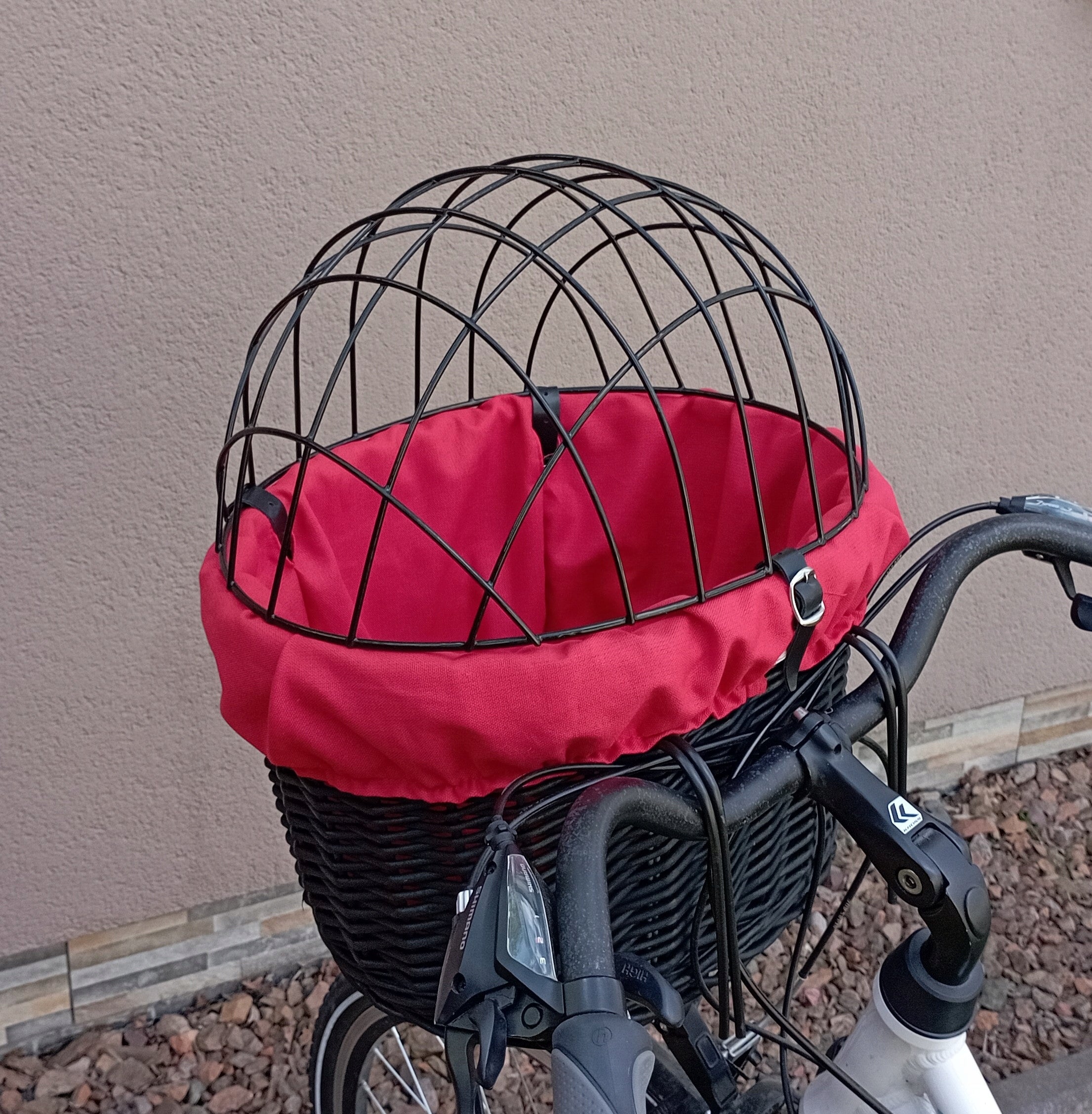 Wicker basket for Bike with insert and cushion Transporter for PSA up to 10kg Trade name wiklinowe-kosze