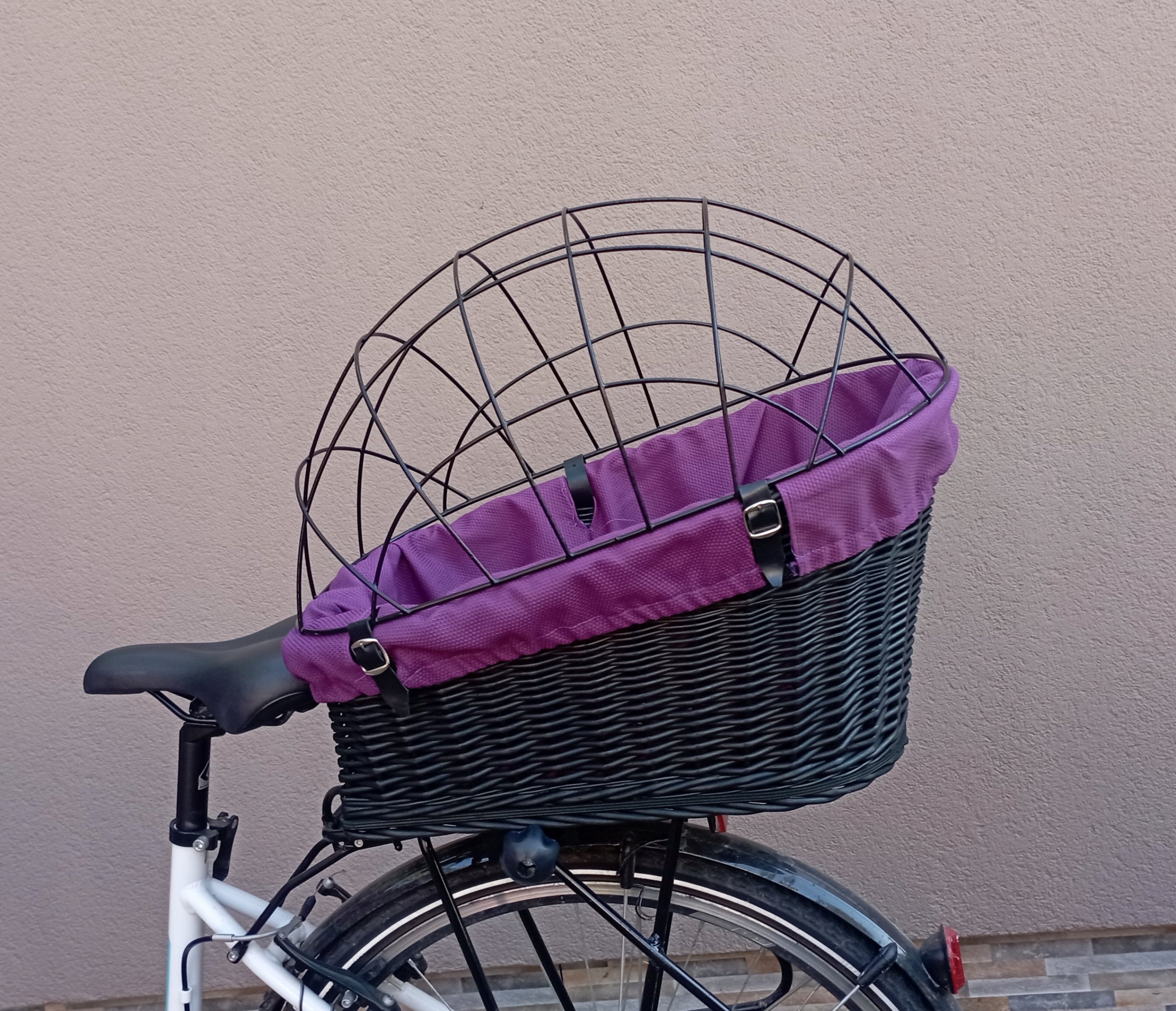 Wicker transporter for bike basket for TRUNK +Cover + Cushion Manufacturer code BAG 42