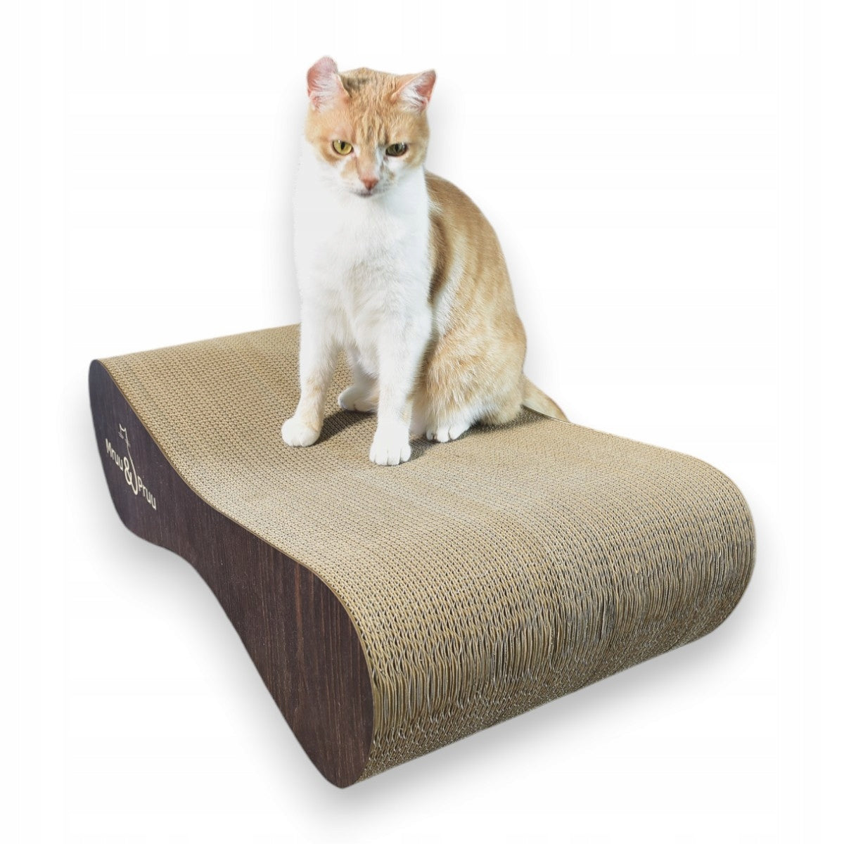 Wide Cat Scratching Post Mruu&Pruu 70x23x40 cm BROWN