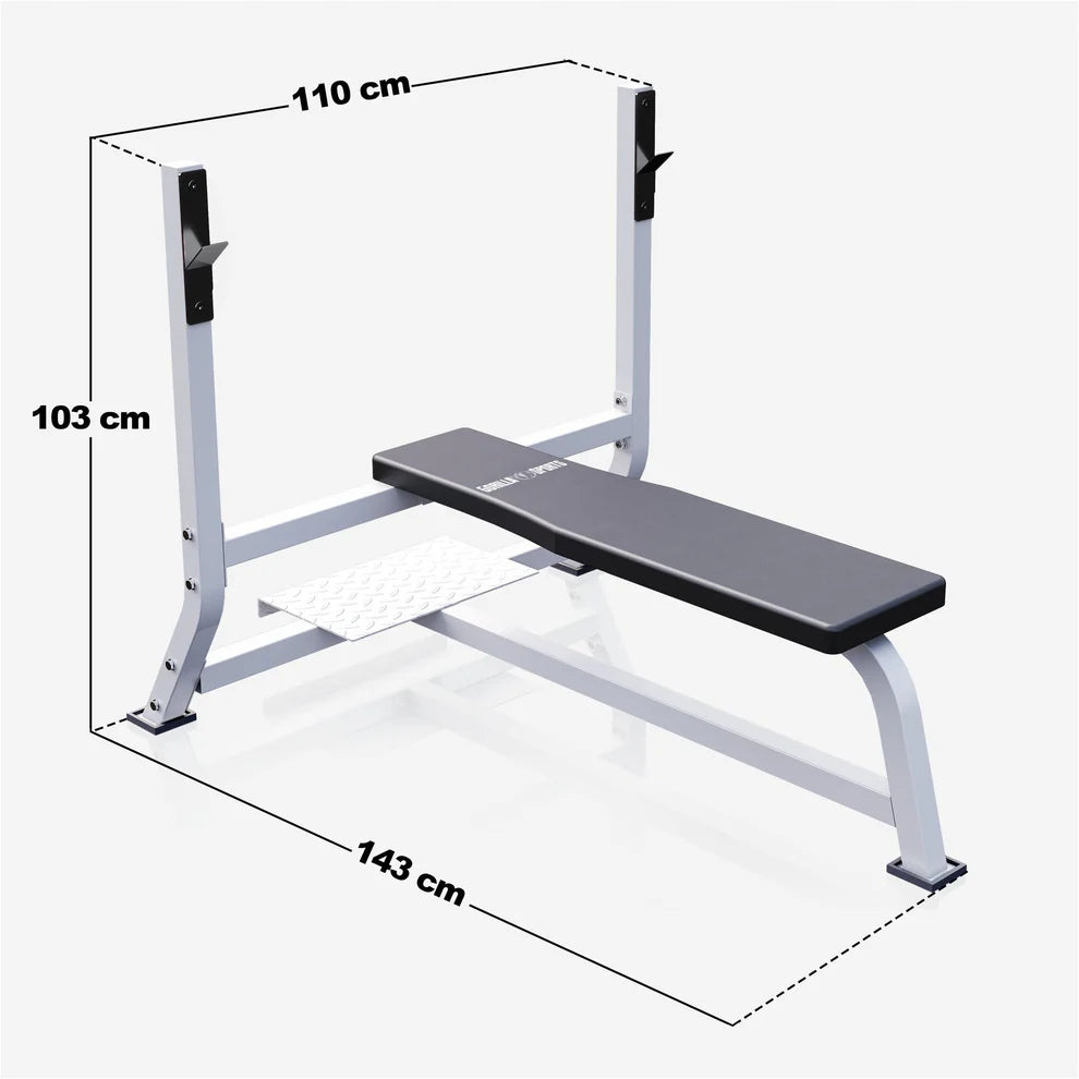 Wide bench for barbell extrusion lifting capacity 250kg Brand Gorilla Sports