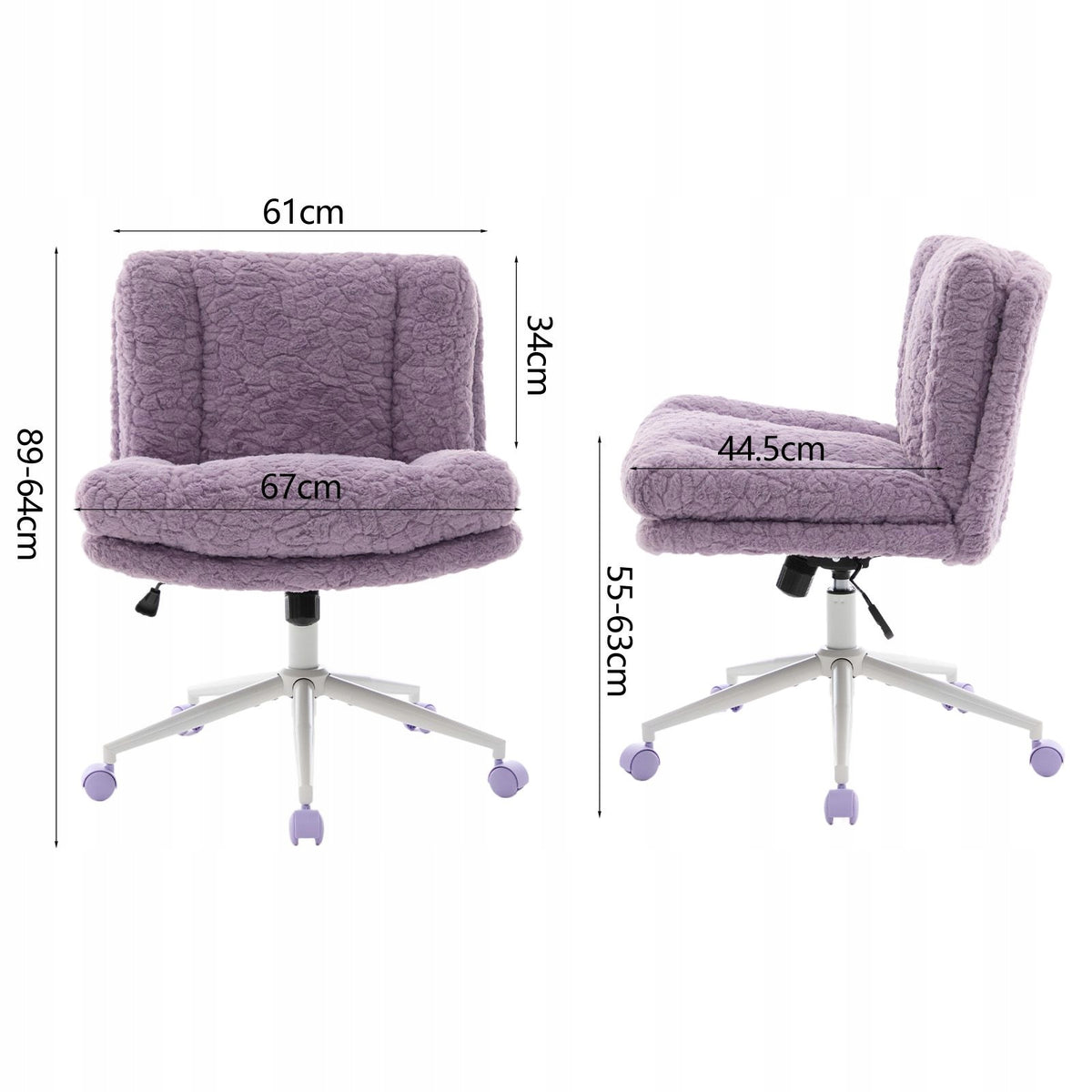 Wide office chair, purple Brand no brand