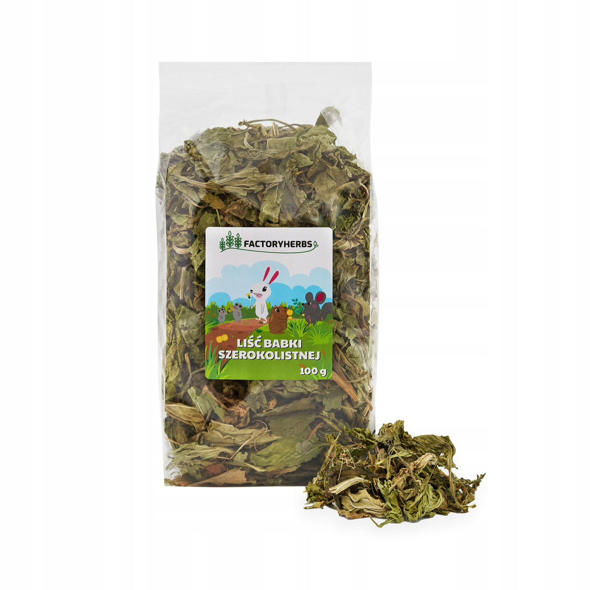Wideleaf plantain leaf 100 g FACTORYHERBS for rabbits and rodents herbs