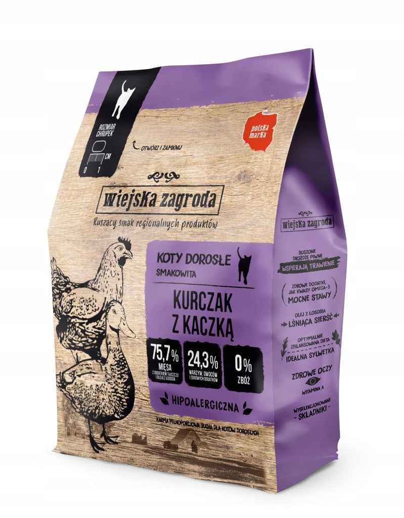 Wiejska Zagroda Chicken with duck Lamb with krill 3x400g Packaging status original