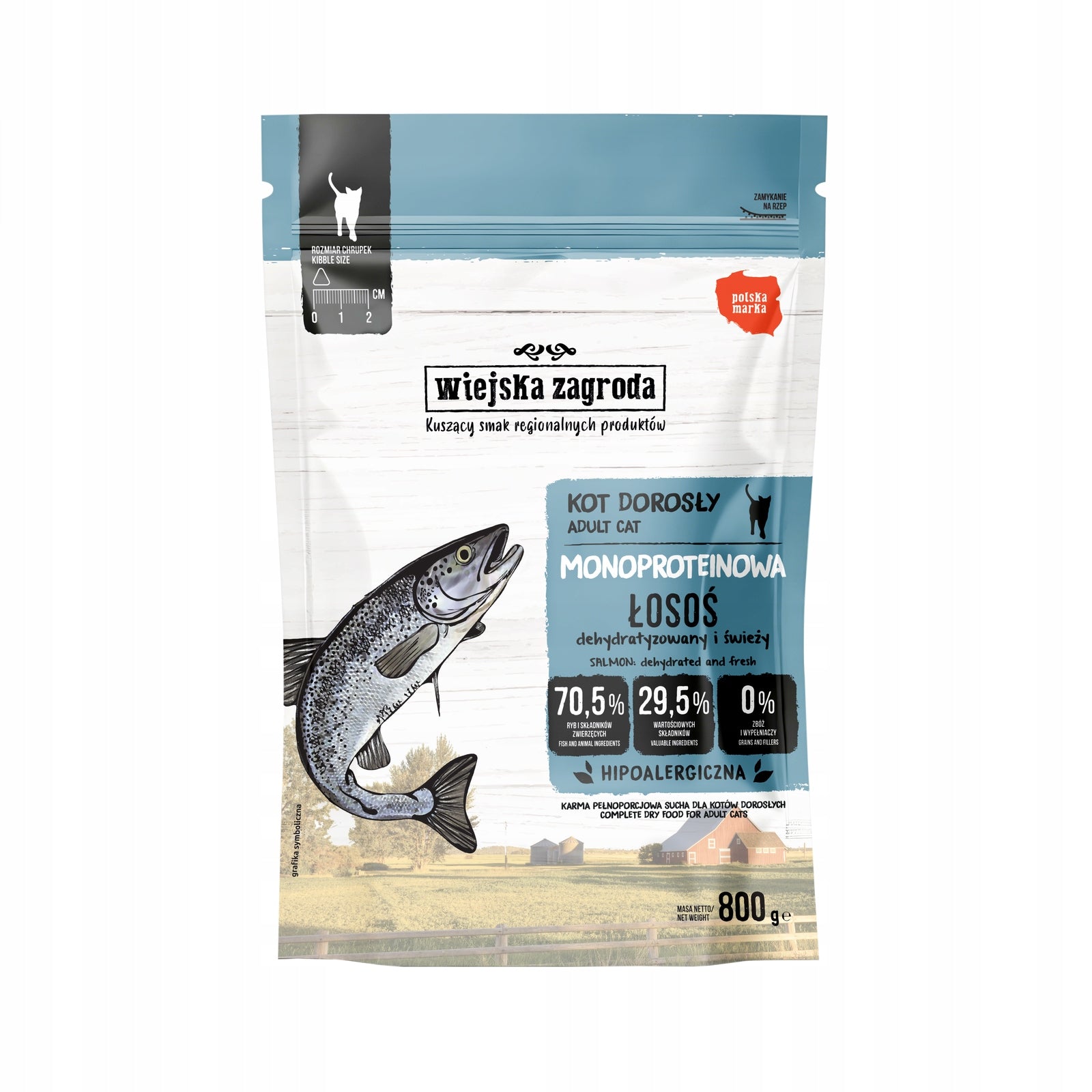 Wiejska Zagroda Dry cat food Monoprotein Salmon 800g 952