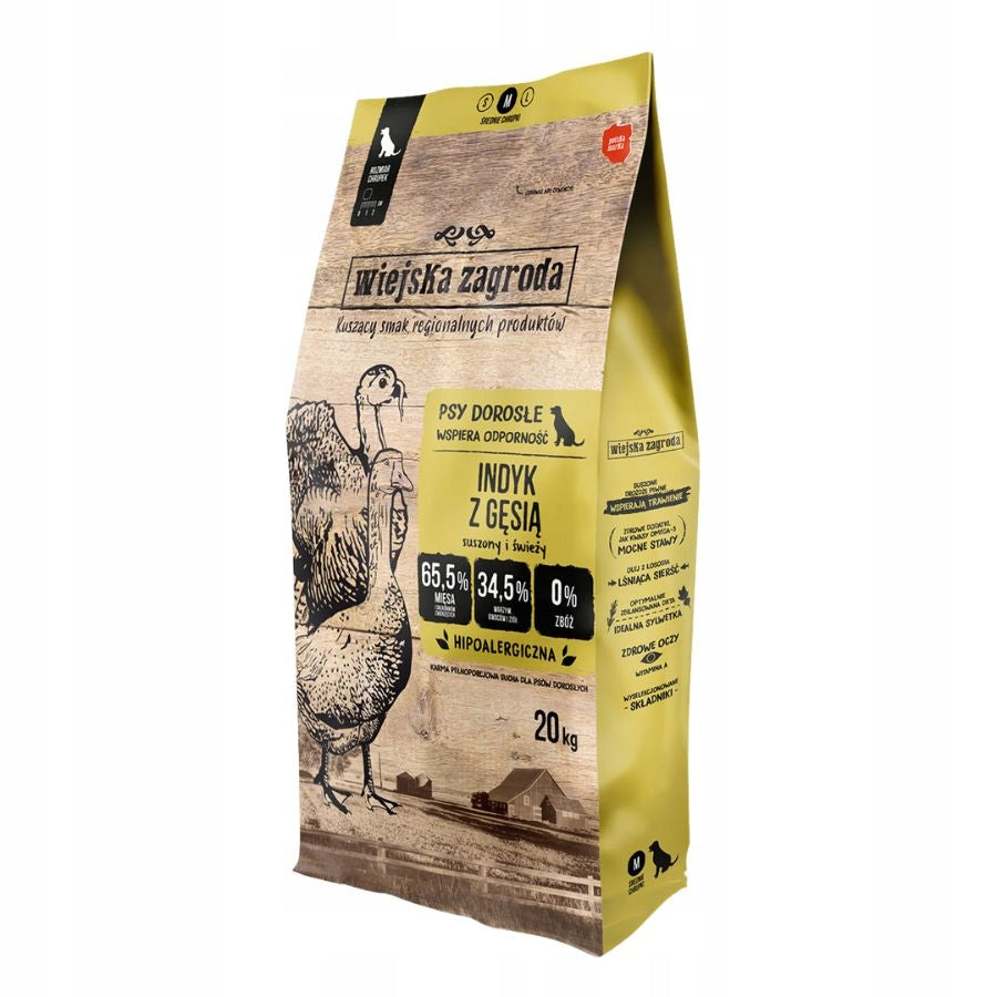 Wiejska Zagroda Dry dog food TURKEY GOOSE VEGETABLES Medium breeds M 20kg EAN (GTIN) 5905342292791