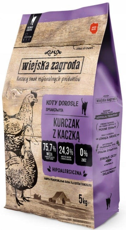 Wiejska Zagroda cat food CHICKEN WITH DUCK 5kg