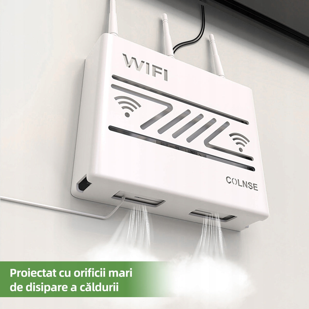 Wielofunkcyjny Router Schowek Gniazdo Wifi TV Dekoder Stojak Biały Manufacturer code ALGHF-KENS-WFBX-WH