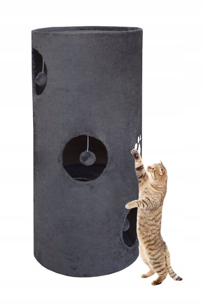 Katzenkratzturm, 75 cm, grau 