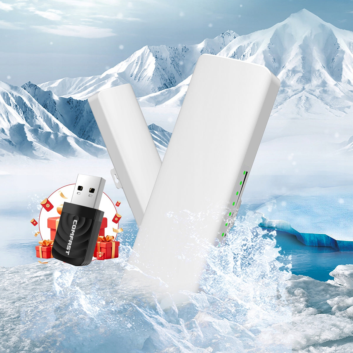 Wifi Bridge Outdoor CPE Wireless AP 300Mbps 2PCS WIFI Access Point Repeater Manufacturer code Comfast