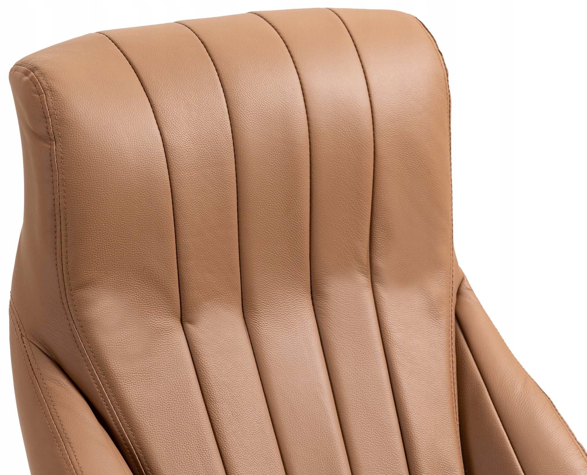 Wigan office chair genuine leather, light brown Furniture depth 76 cm