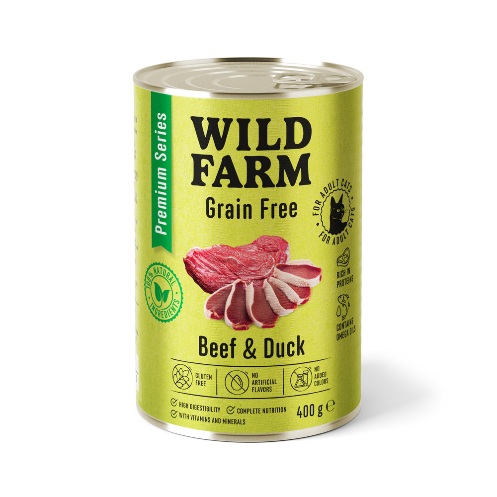 Wild Farm Cat Grain Free Beef and Duck 400g Grain Free Cat Food