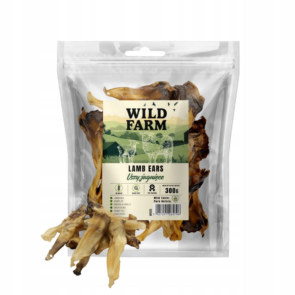 Wild Farm Lamb Ears – Natural Dog Teether 300g