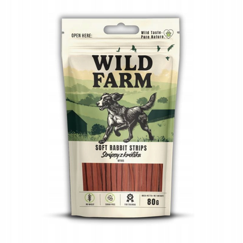 Wild Farm Rabbit Strips – Dog Treat 80g