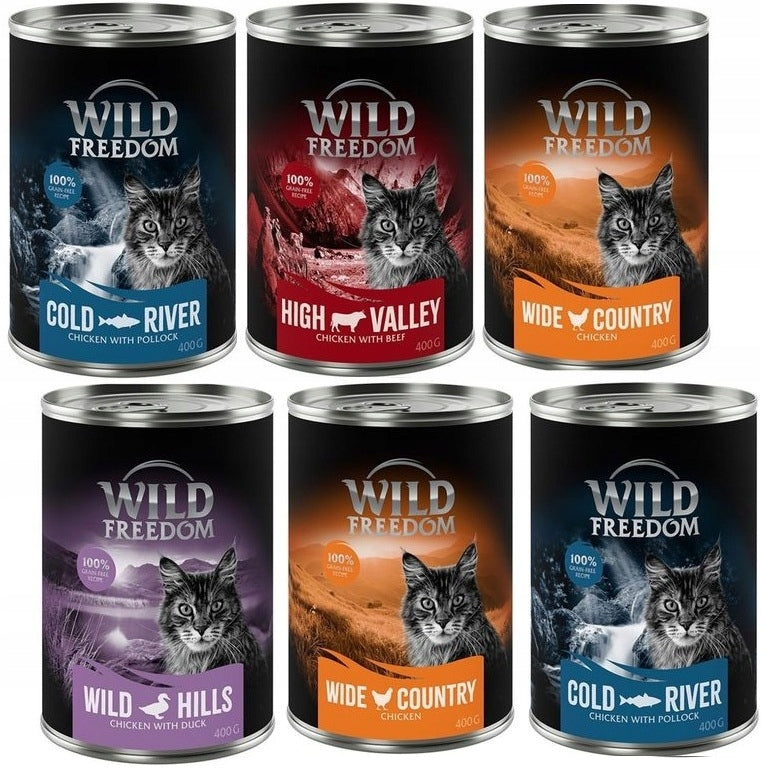 Wild Freedom Adult 6x400 g mix of flavours - Wet cat food