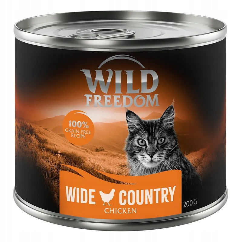 Wild Freedom Adult for cat Mix of flavors 6x 200g 98% meat Brand Wild Freedom