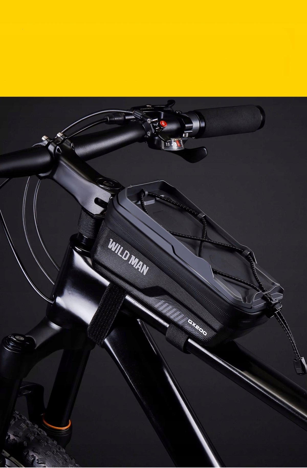 WildMan GX200 Frame Bag, Phone Holder, Bicycle Pouch, Waterproof Product weight with unit packaging 0.15 kg