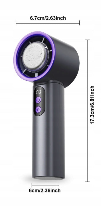 Windmill Handheld Fan Mini Rechargeable Portable Black for Beach Manufacturer code r-55