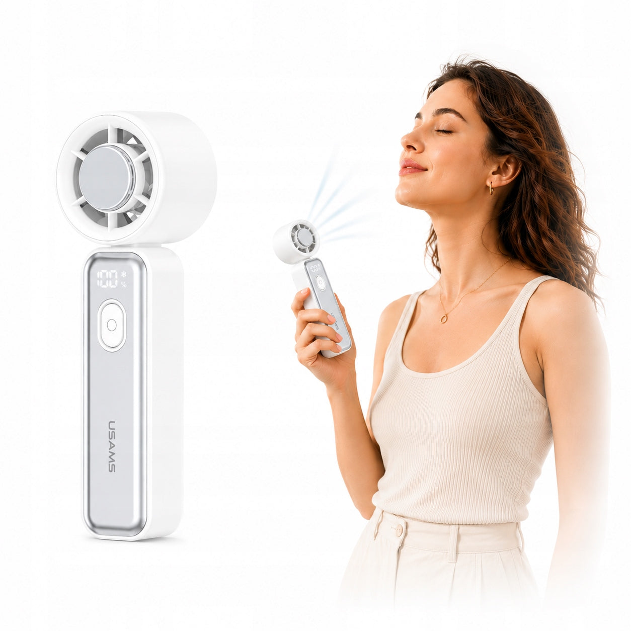 Windmill Portable USAMS Ice-Cooling 2000mAh USB-C LED 14000rpm Travel