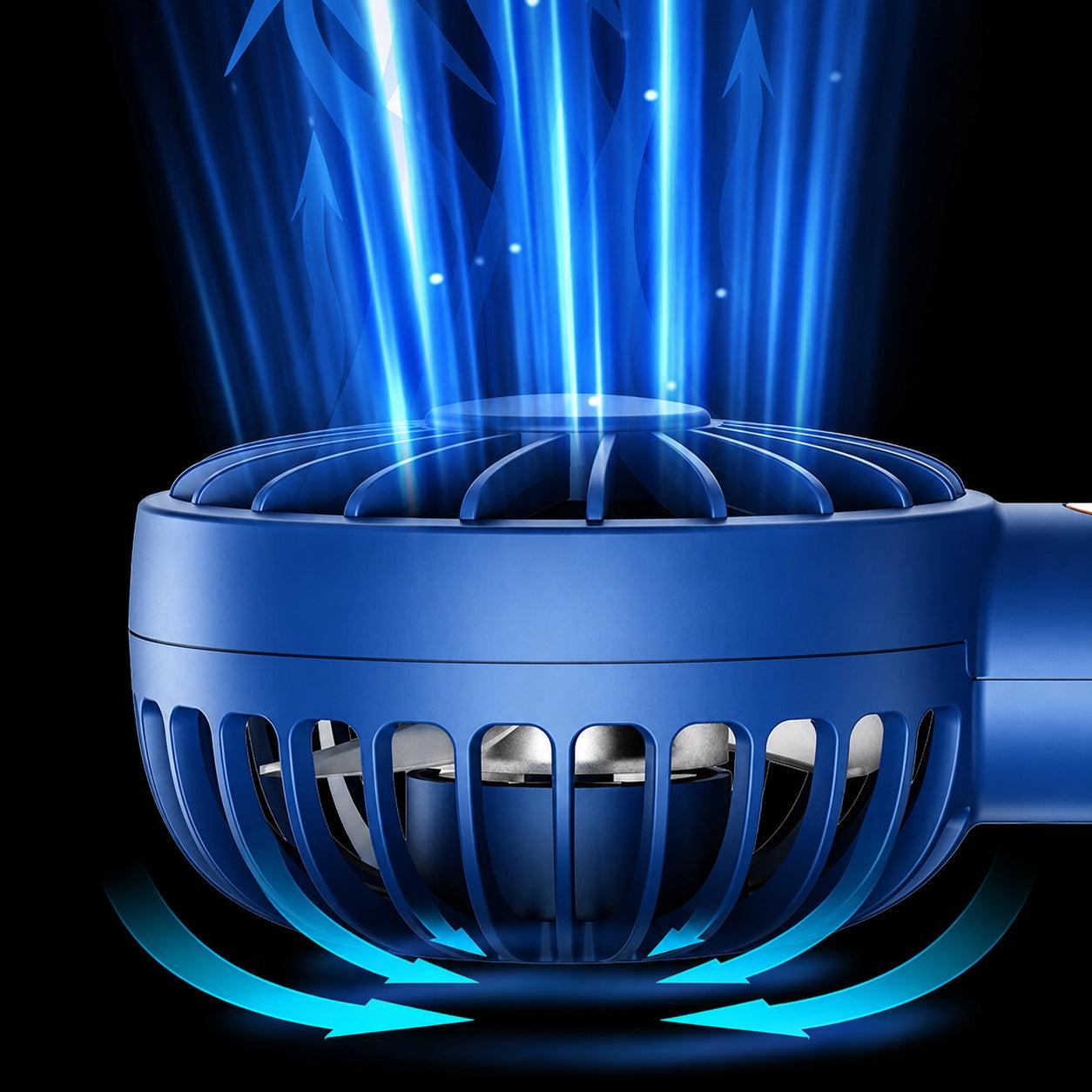 Windmill Quiet Mini Fan Portable Desk Cooling TOPK Dominant color blue