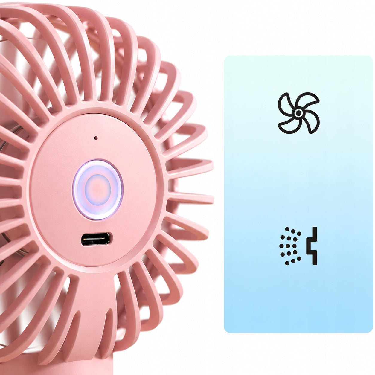 Windmill USB Quiet Mini Desk Fan Cooling TOPK K31 pink Model K31