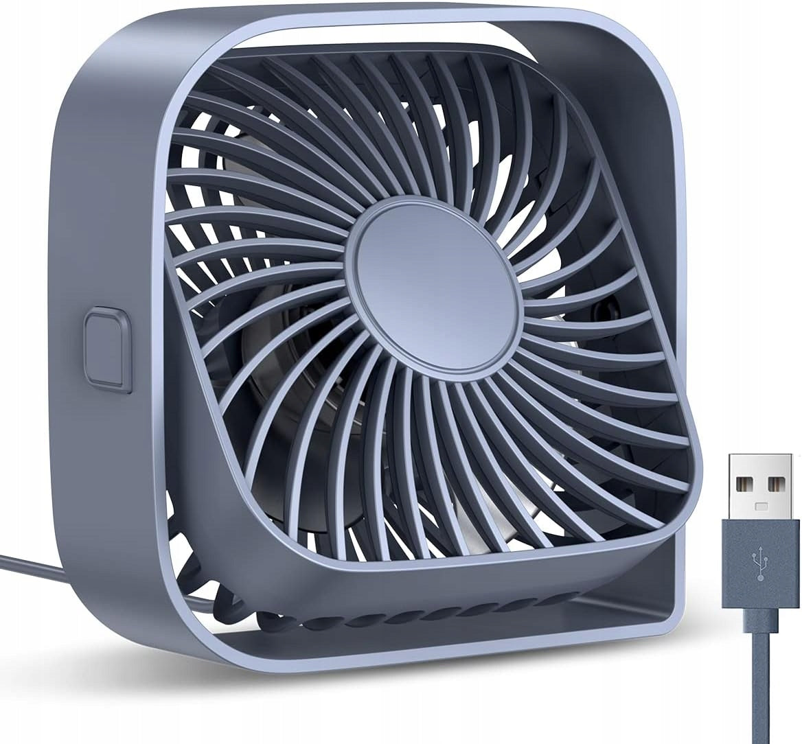 Windmill USB Quiet Mini Desk Fan Cooling TOPK K50 Grey Manufacturer code Cichy mini wentylator wiatrak TOPK K50 szary