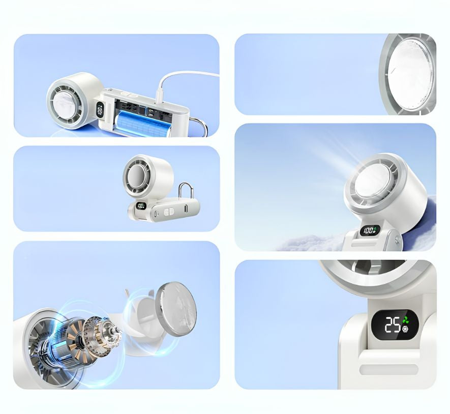 Windmill Wireless Fan Vention with USB-C cooling white Packaging status original