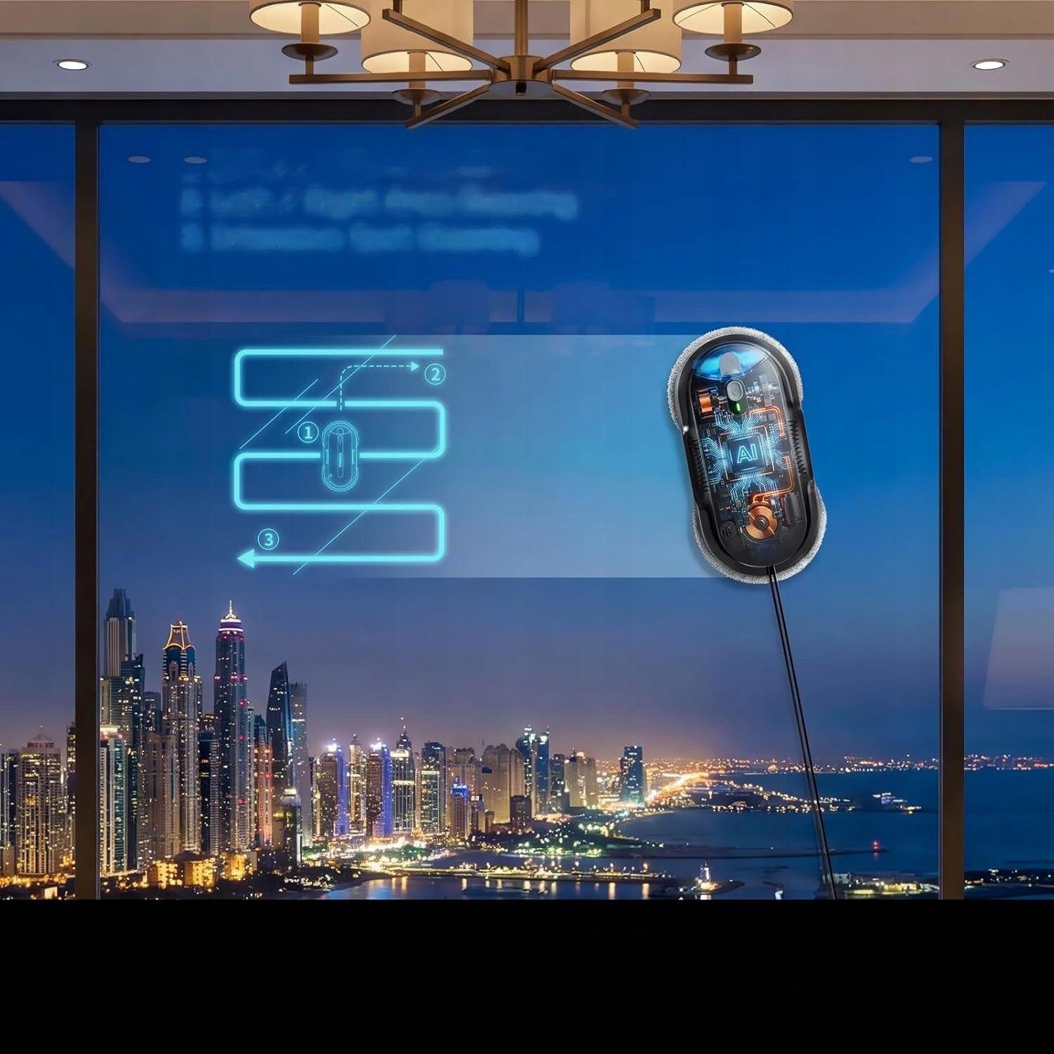 Window Cleaning Robot X1 AI Navigation Double Spraying With Remote Control 3200Pa 72W Packaging status original