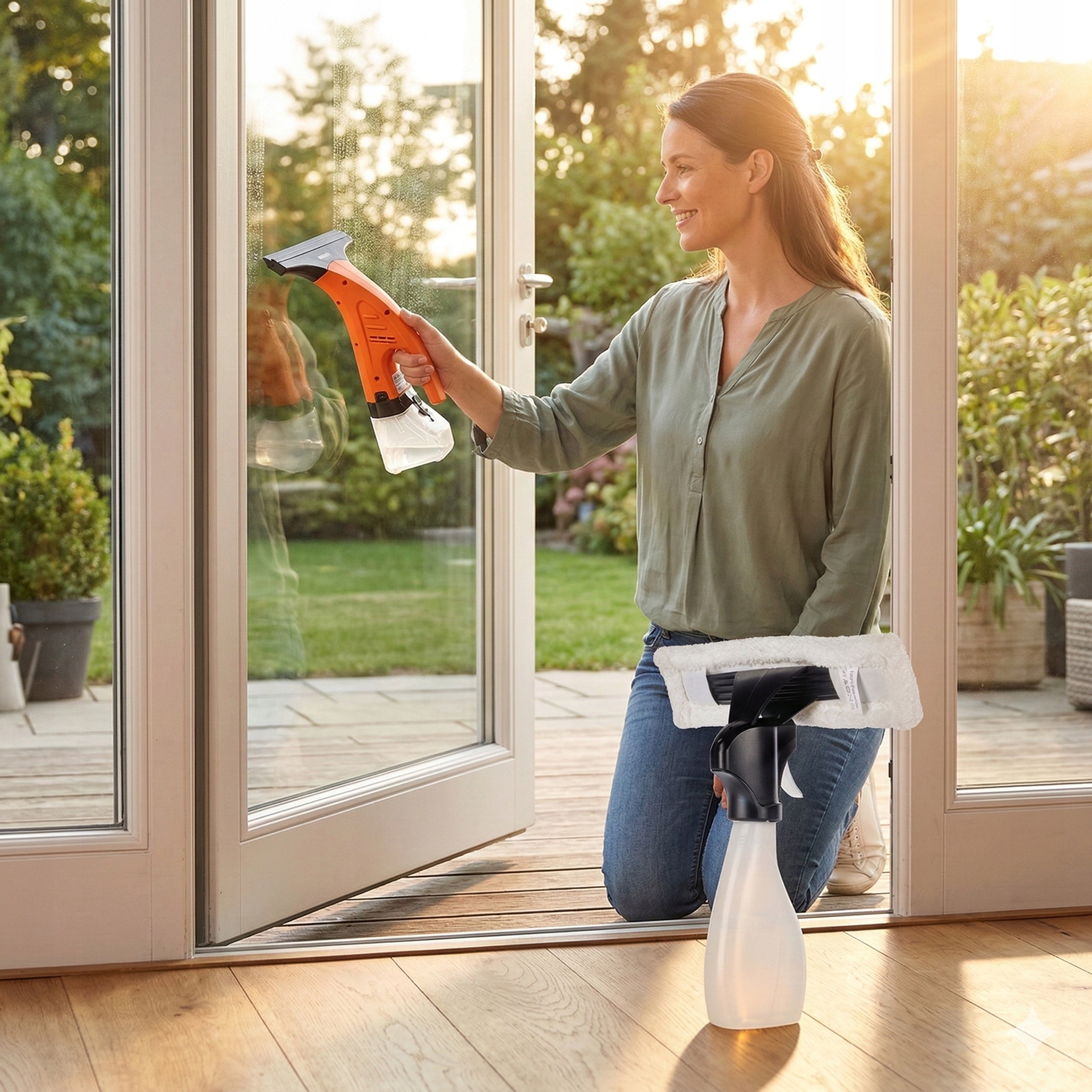 Window Washer Cordless With Sprayer Water Squeegee Microfiber Manufacturer code Myjka do Okien Szkła Szyb ze Spryskiwaczem