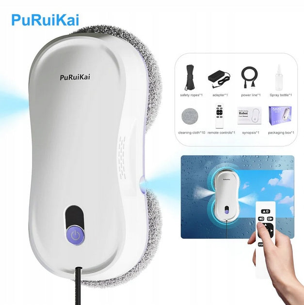 Window Washer Robot PuRuiKai Automatic Washer Remote Control Manufacturer code 64546