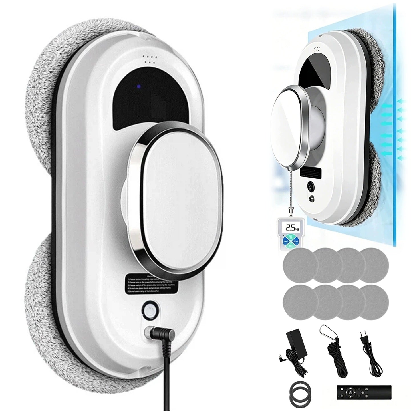 Window cleaning robot, automatic window cleaning robot, vacuum cleaner SET
