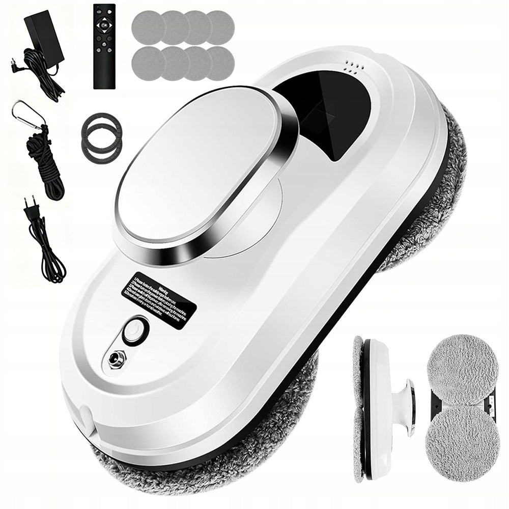 Window cleaning robot, automatic window cleaning robot, window vacuum cleaner Dominant color white