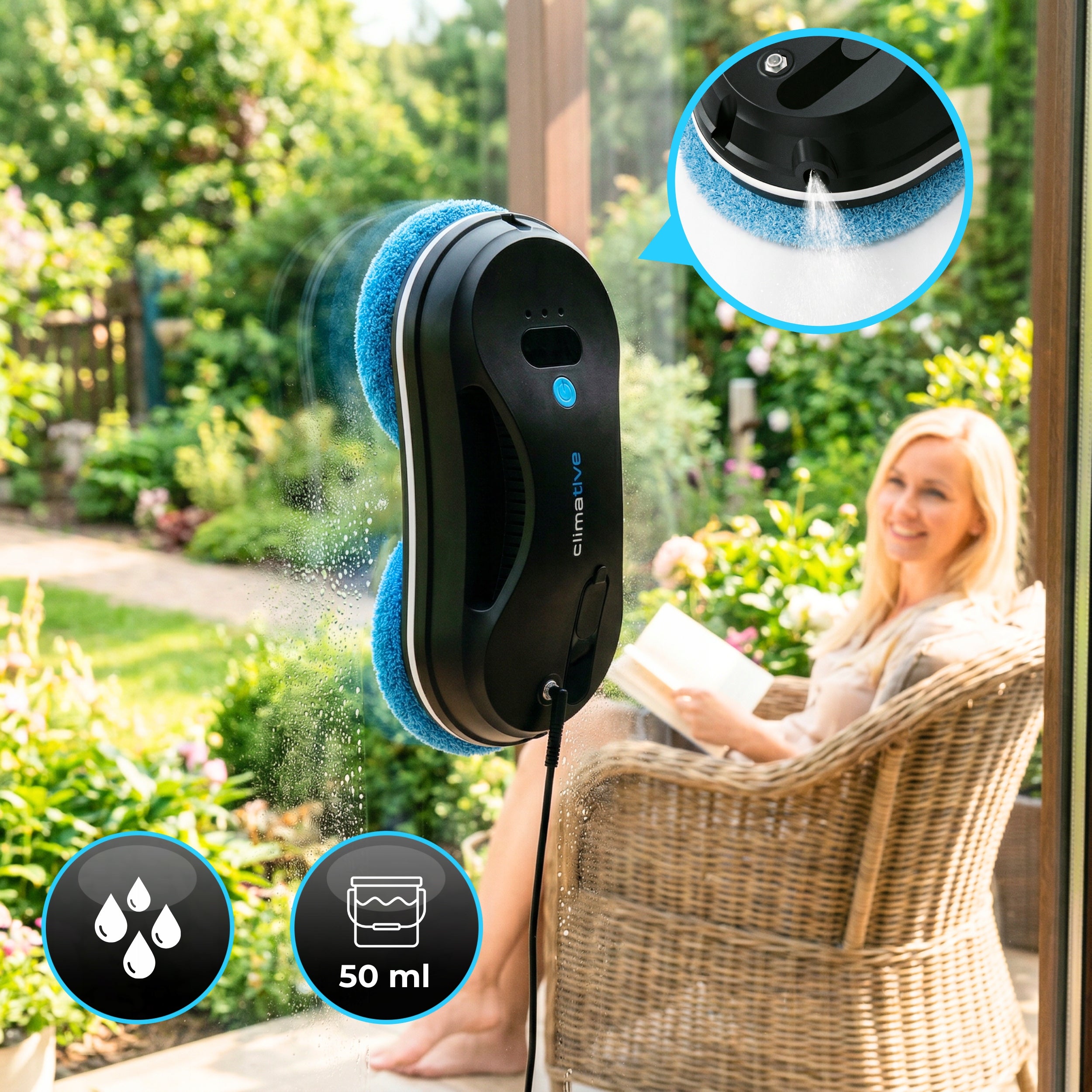 Window cleaning robot cleaning WiFi washer 6600PA remote control set of 10 fries Manufacturer code Robot sprzątający robot do okien WRC-1HB