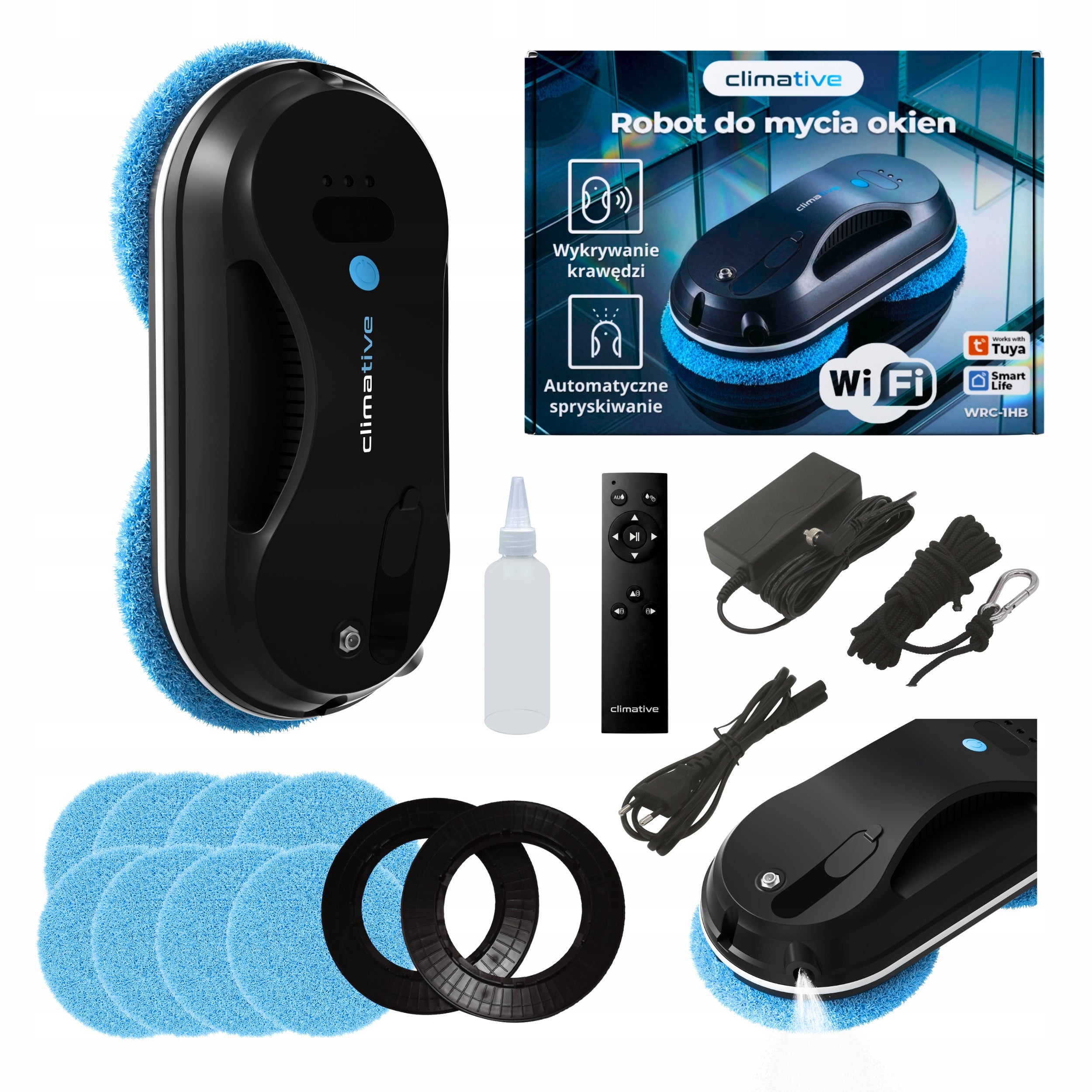 Window cleaning robot cleaning WiFi washer 6600PA remote control set of 10 fries