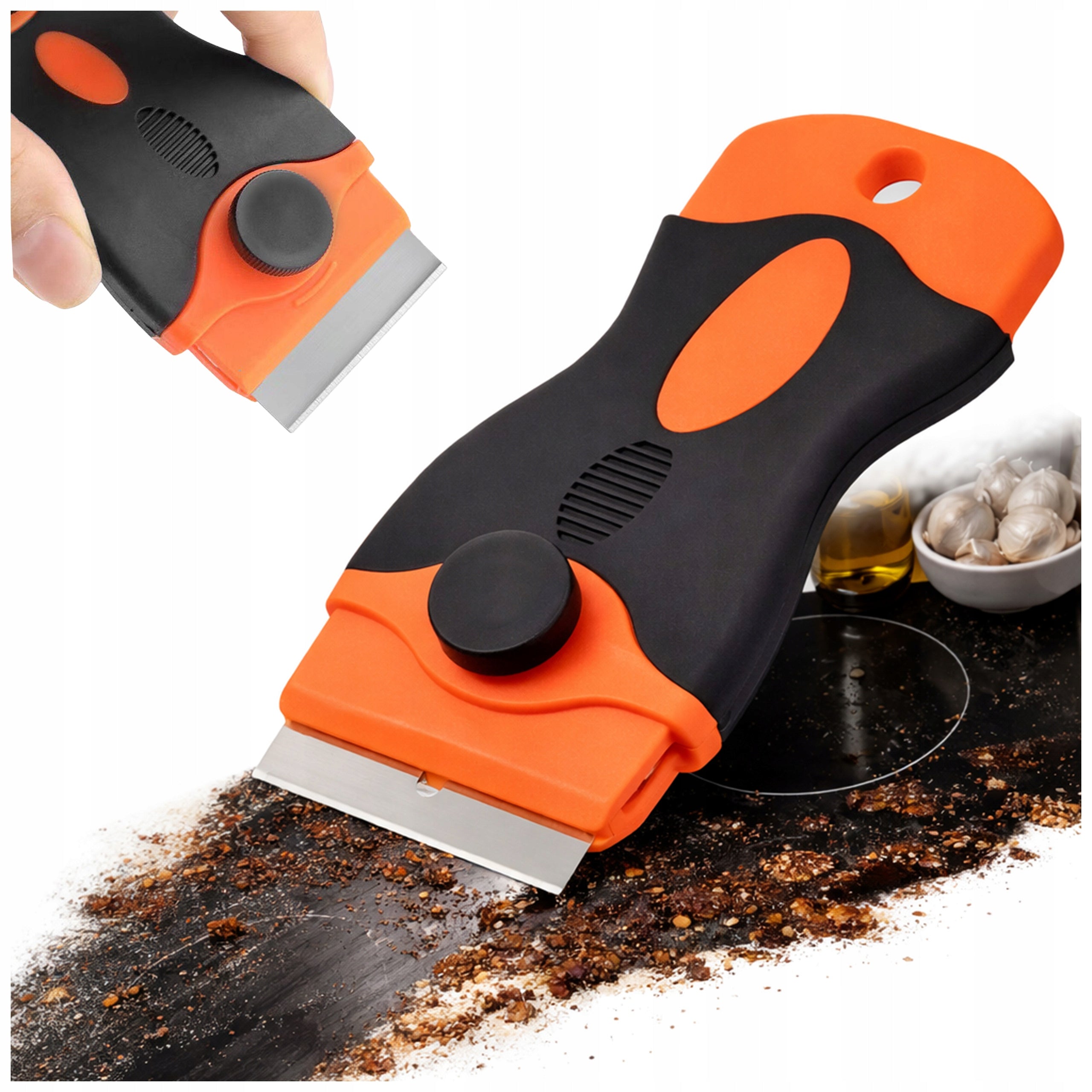 Window induction hob scraper for cleaning ceramic plate cooker