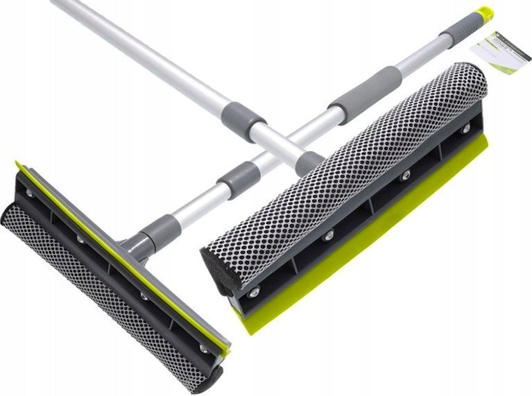 Window washer 25 cm with squeegee, aluminium telescopic handle 75-120cm