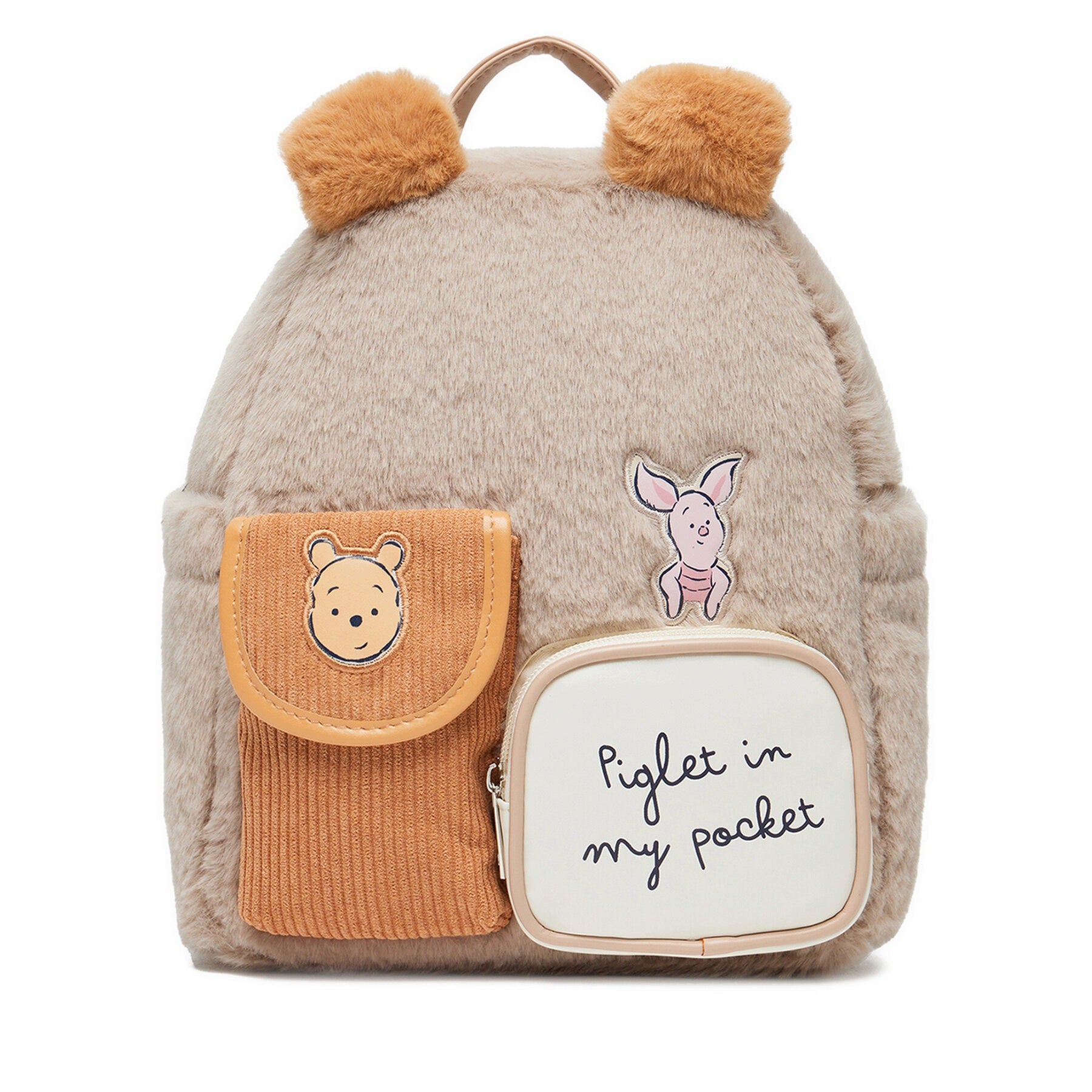 Winnie The Pooh School Backpack - Unisex Child, Beige (SKU: 5907964261551)