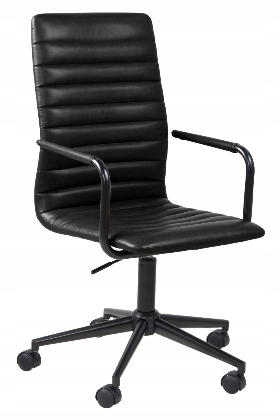 Winslow Black SWIVEL Faux Leather Office Chair