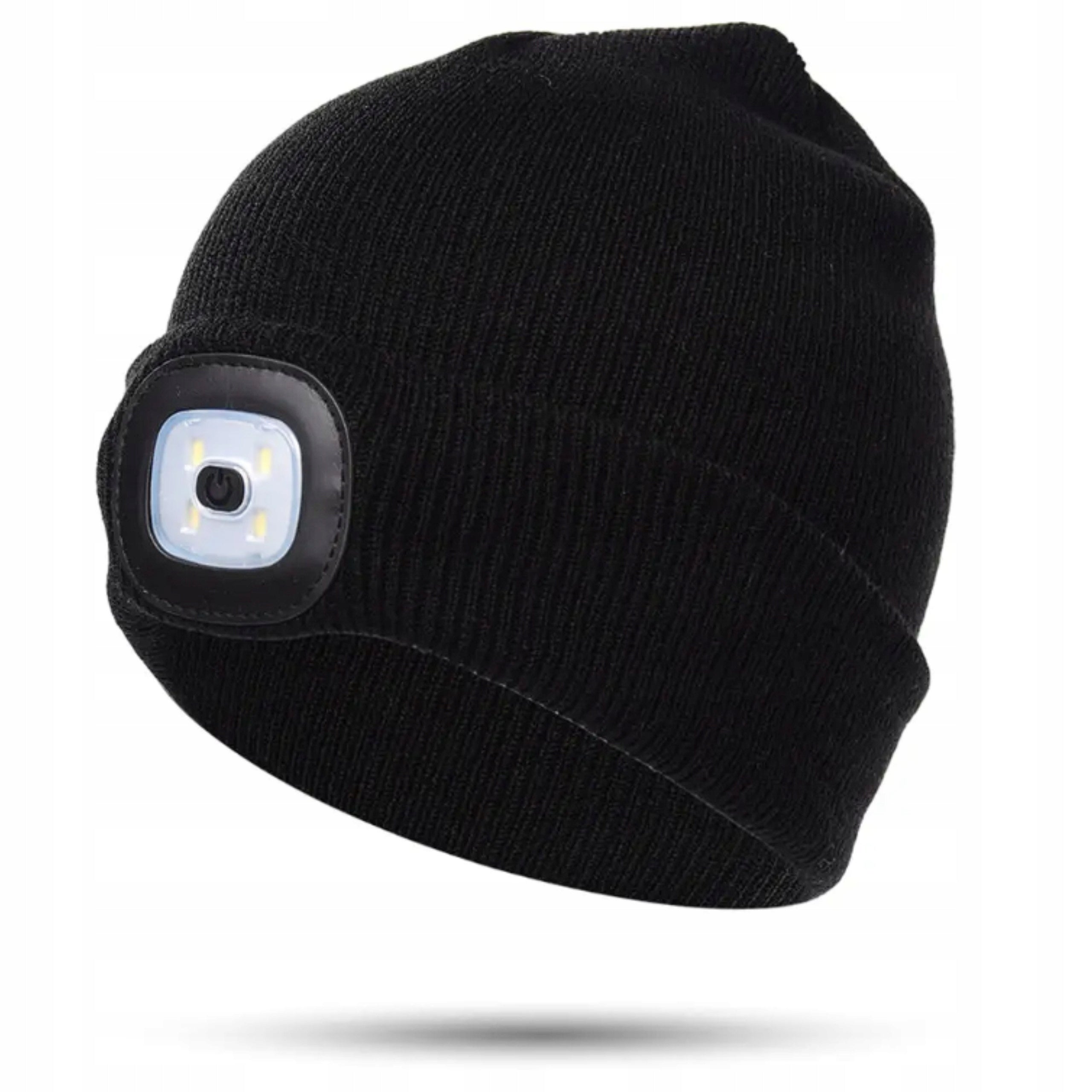Winter Warm Cap with Flashlight LED Lamp USB Charging 3Light Modes Dominant material elastane