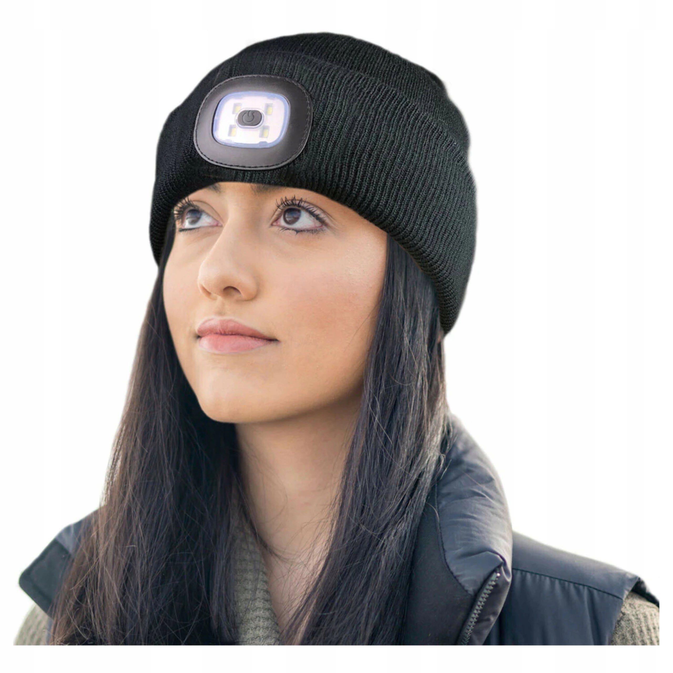 Winter Warm Cap with Flashlight LED Lamp USB Charging 3Light Modes Manufacturer code 8904076918615