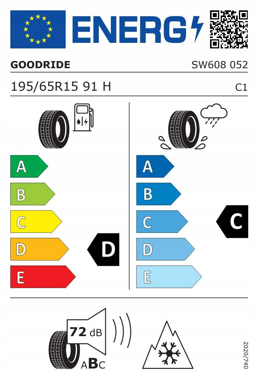 Winter tyre 195/65R15 91H SW608 GOODRIDE 2026 Number of tires offered 1 pc.
