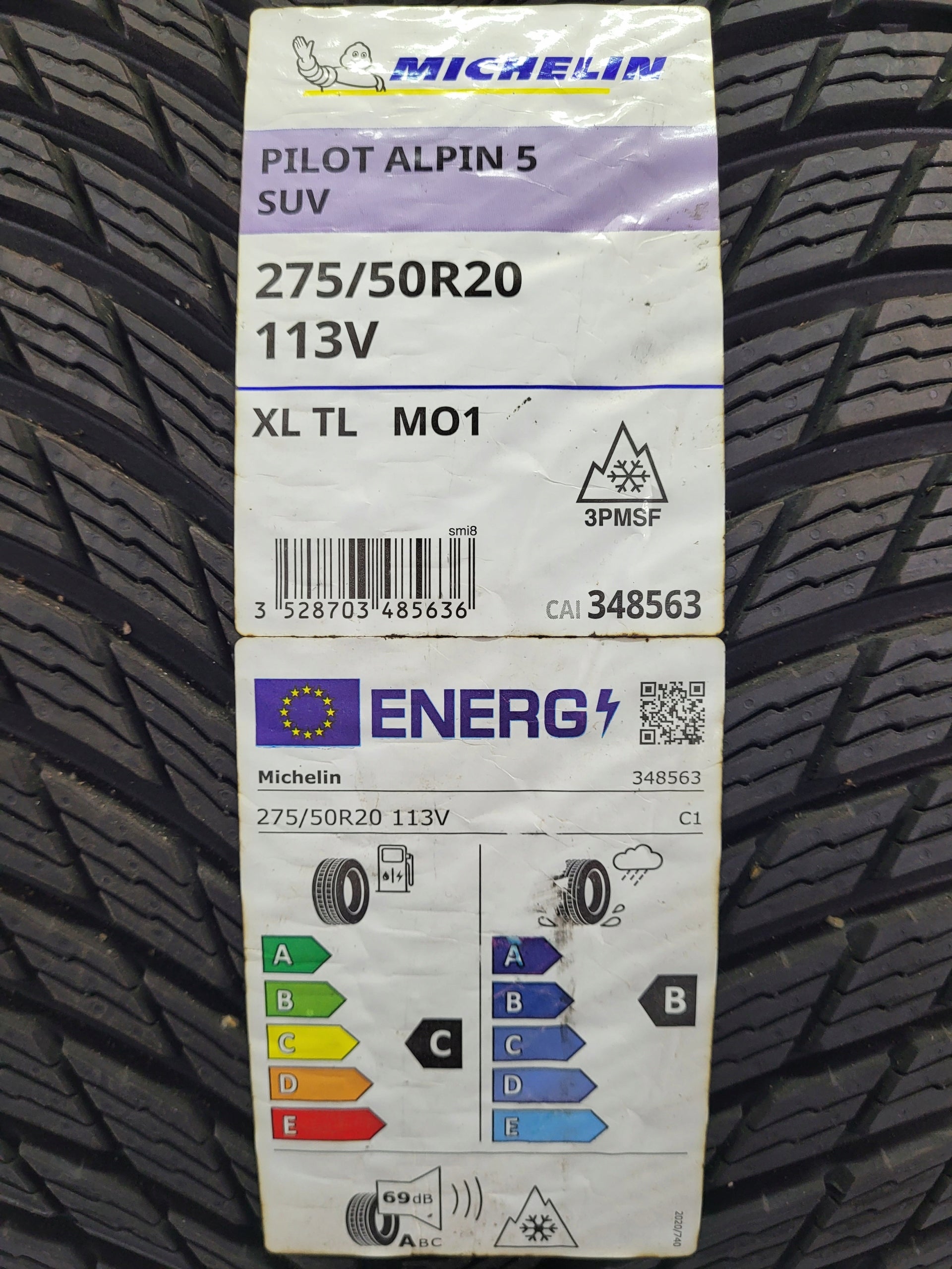 Winter tyres Michelin Pilot Alpin 5 SUV 275/50R20 113 V reinforcement (XL) Number of tires offered 2 pcs.