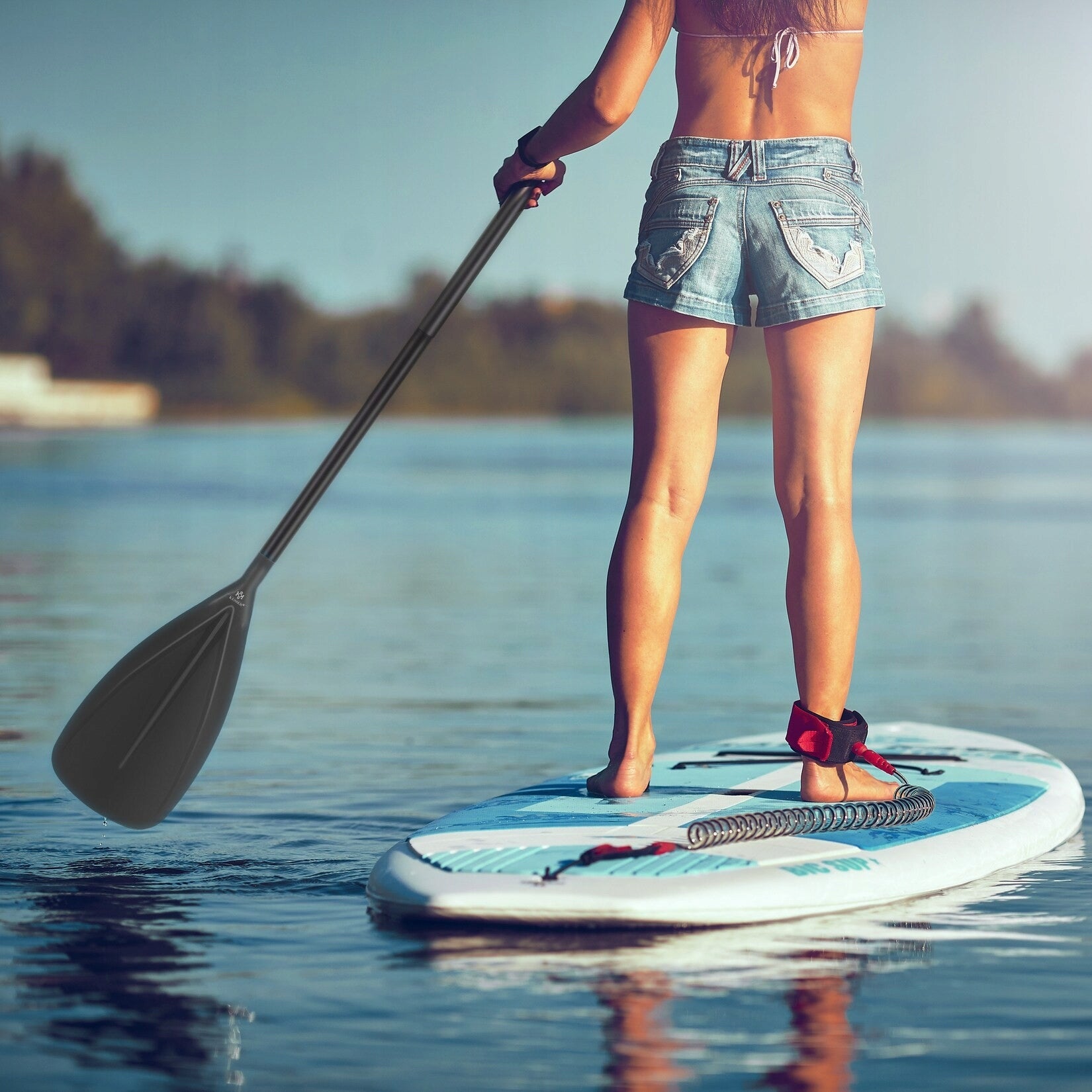 Wiosło Do Deski SUP Kajak 3 Częściowe Składane 165cm-215cm d7 Color black