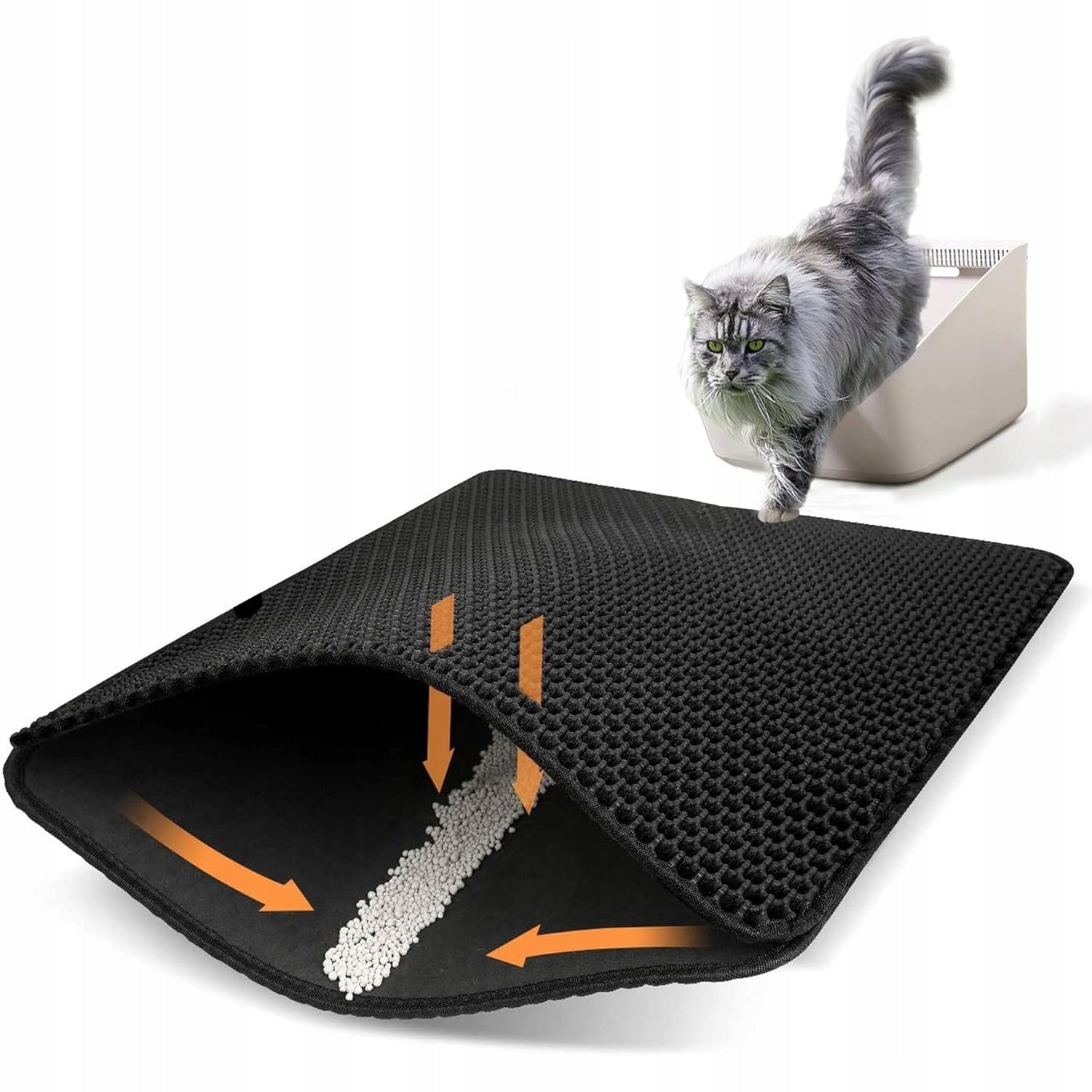 Wiper for litter box Foam mat effective litter capture