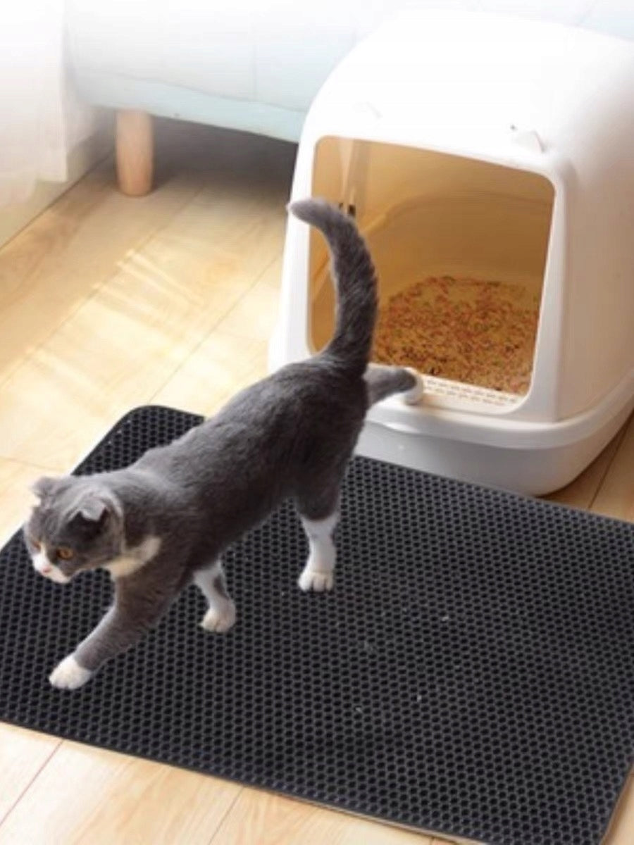 Wiper mat for litter box 120x70 grey Practical solution for litter! Color gray
