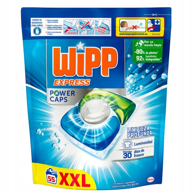 Wipp Express Power Caps Limpieza Profunda 55 szt.
