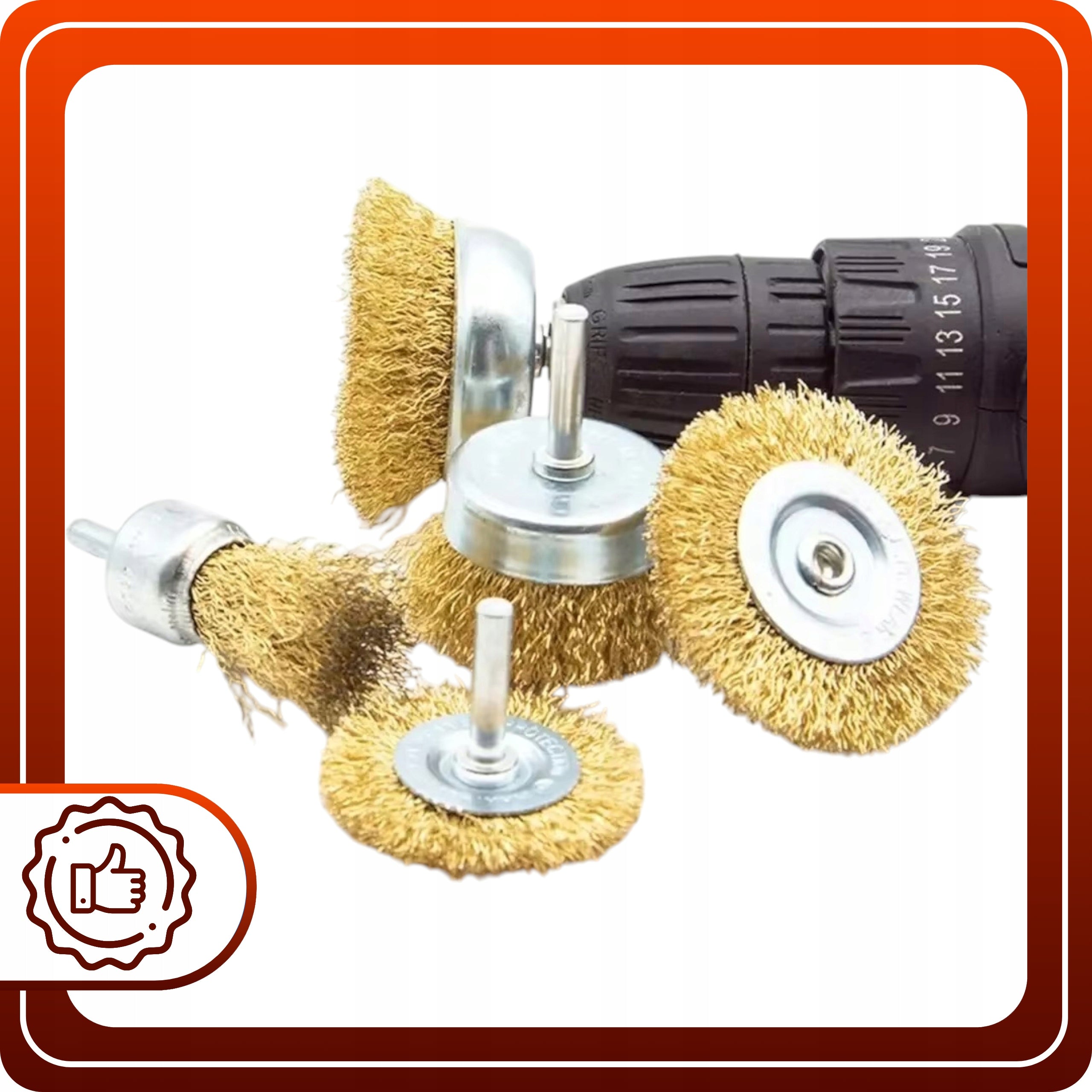 Wire Brush 5pcs for Screwdriver Drill Set for Drill Packaging status original